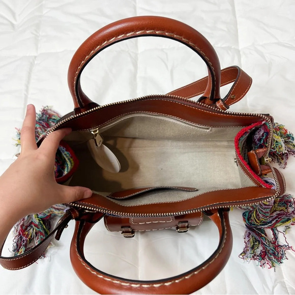 Chloé Edith Medium Cashmere Fringe Tote Bag - Picture 12 of 16